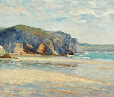 The Beach at Morgat, Finistère by Maxime Emile Louis Maufra